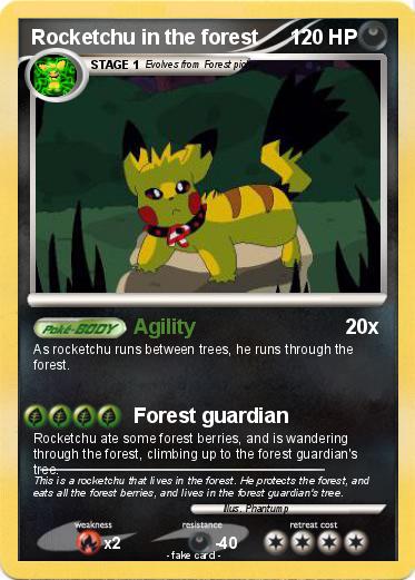Pokemon Rocketchu in the forest