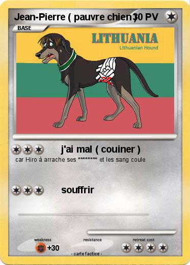 Pokemon Jean-Pierre ( pauvre chien )