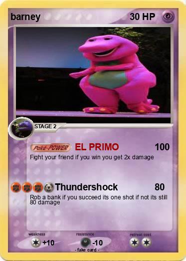 Pokémon Barney 1008 1008 El Primo My Pokemon Card