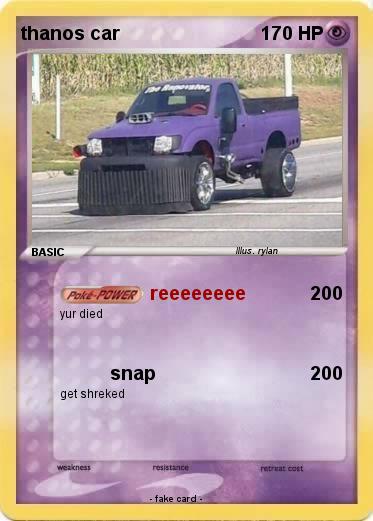 Pokemon thanos car