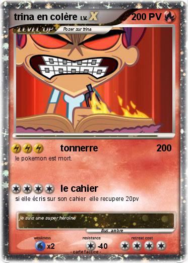 Pokemon trina en colère