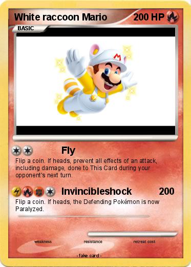 Pokemon White raccoon Mario