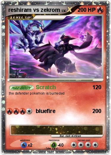 Pokemon reshiram vs zekrom