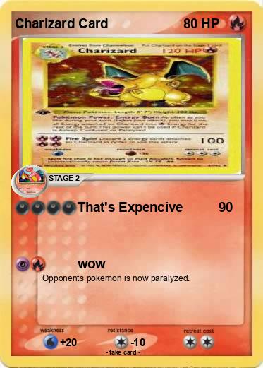 Pokemon Charizard Card