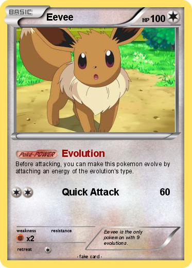Pokémon Eevee 1626 1626 - Evolution - My Pokemon Card