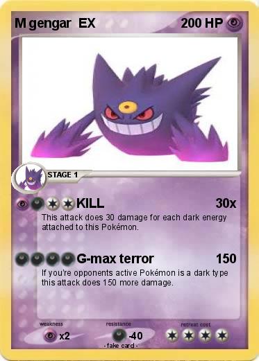 Pokemon M gengar  EX
