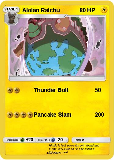 Pokemon Alolan Raichu