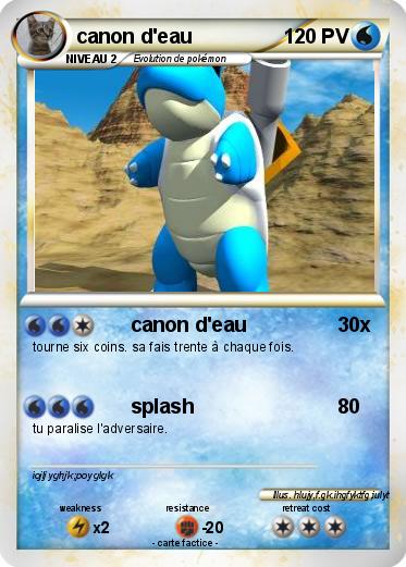 Pokemon canon d'eau