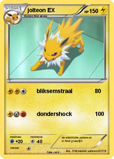 Pokemon jolteon EX