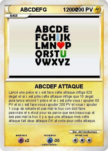 Pokemon ABCDEFG           12000