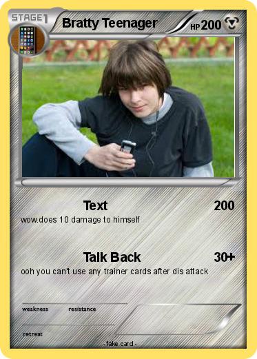 Pokemon Bratty Teenager