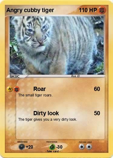 Pokemon Angry cubby tiger