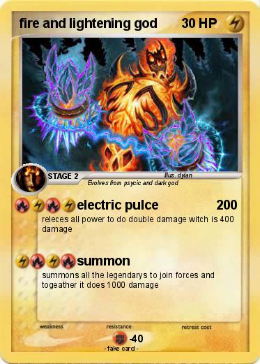 Pokemon fire and lightening god