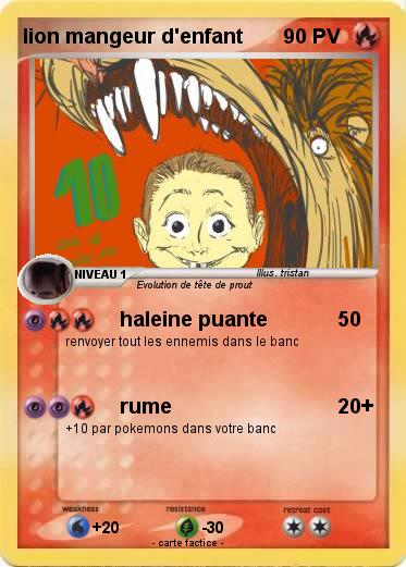 Pokemon lion mangeur d'enfant