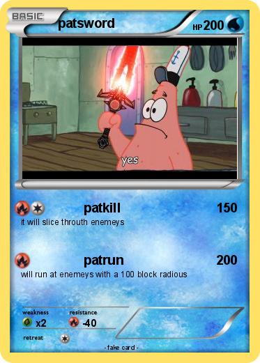 Pokemon patsword