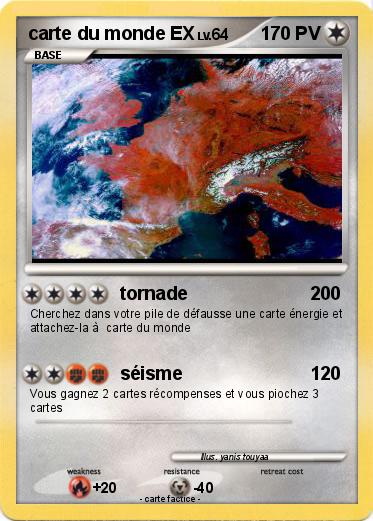 Pokemon carte du monde EX