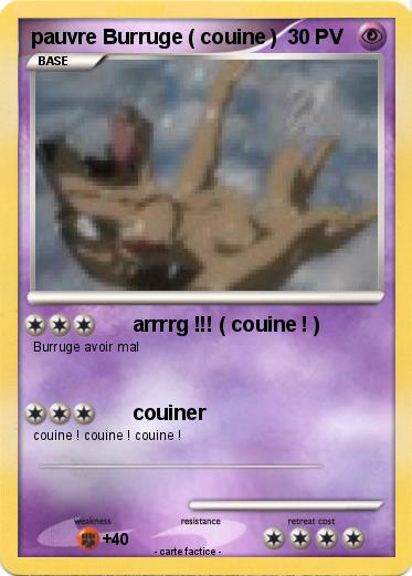Pokemon pauvre Burruge ( couine )