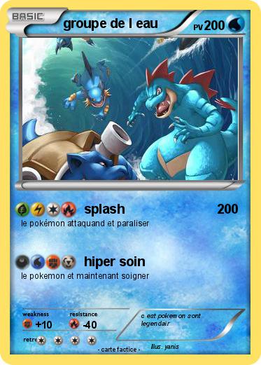 Pokemon groupe de l eau