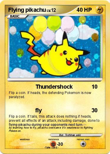 Pokemon Flying pikachu
