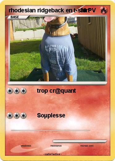 Pokemon rhodesian ridgeback en t-shirt