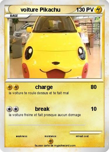 Pokemon voiture Pikachu