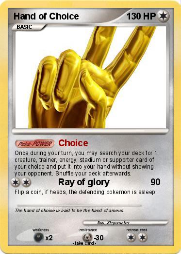 Pokemon Hand of Choice