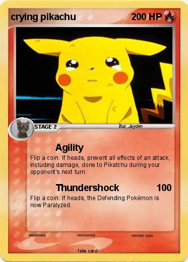Pokemon crying pikachu