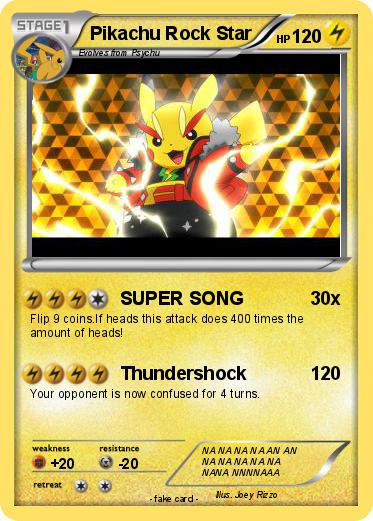 Pokemon Pikachu Rock Star
