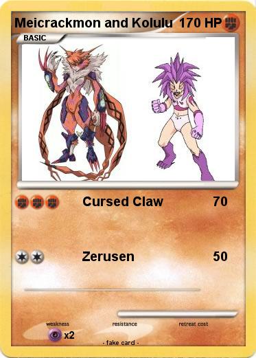 Pokemon Meicrackmon and Kolulu