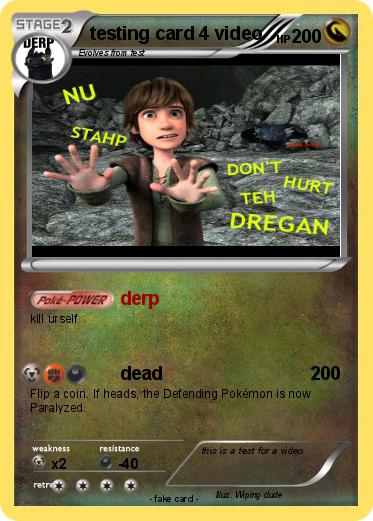 Pokemon testing card 4 video