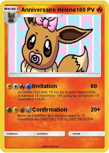 Pokemon Anniversaire Héléna