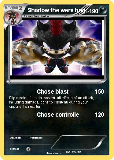 Pokemon Shadow the were hog