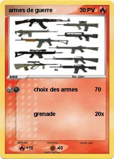 Pokemon armes de guerre
