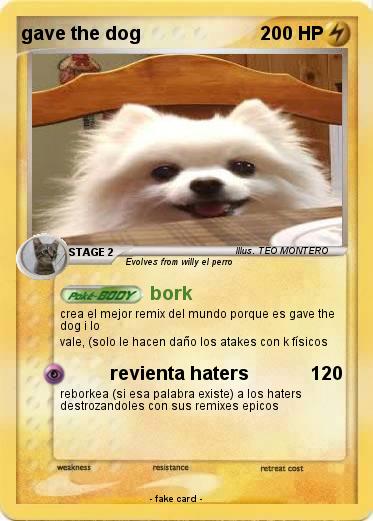 Pokemon gave the dog