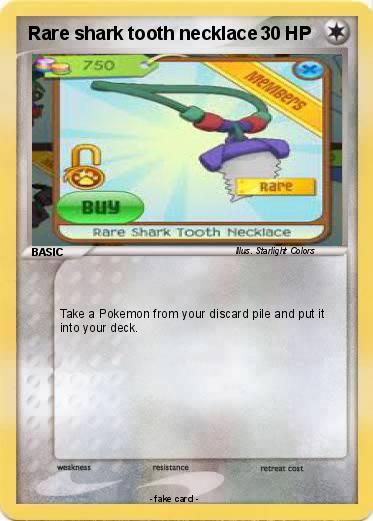 Pokemon Rare shark tooth necklace