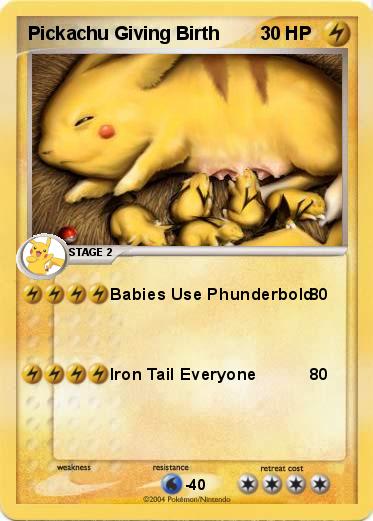 Pokemon Pickachu Giving Birth
