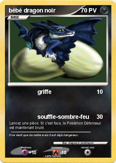 Pokemon bébé dragon noir