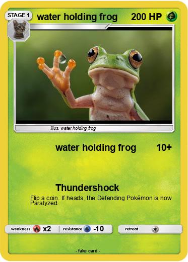 Pokemon water holding frog