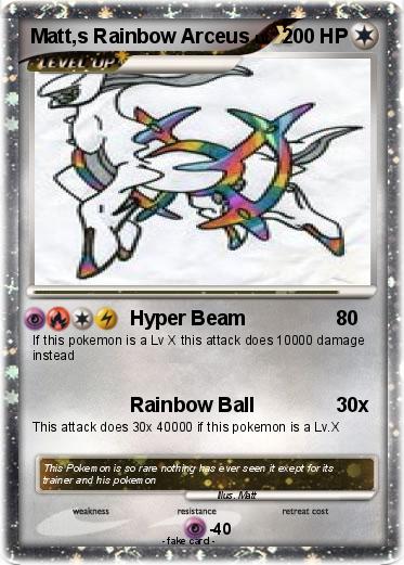 Pokemon Matt,s Rainbow Arceus