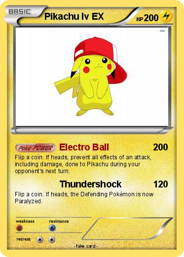 Pokemon Pikachu lv EX
