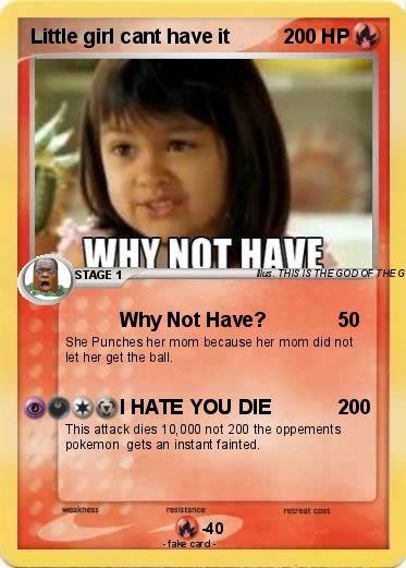 Pokemon Little girl cant have it