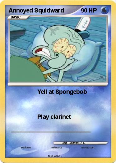 Pokemon Annoyed Squidward