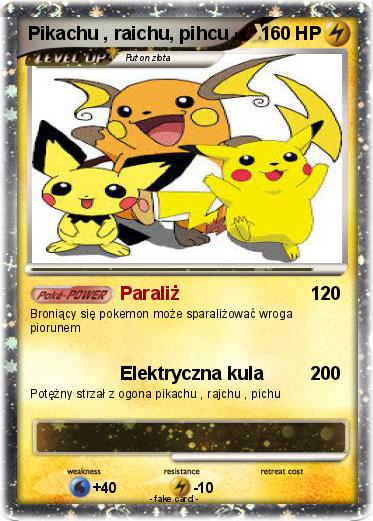Pokemon Pikachu , raichu, pihcu