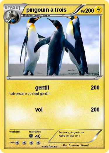 Pokemon pingouin a trois