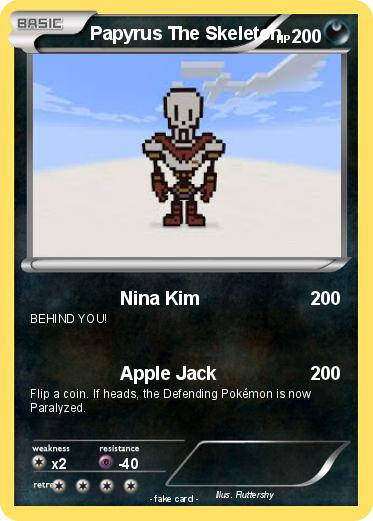 Pokemon Papyrus The Skeleton