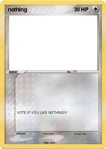 Pokemon nothing