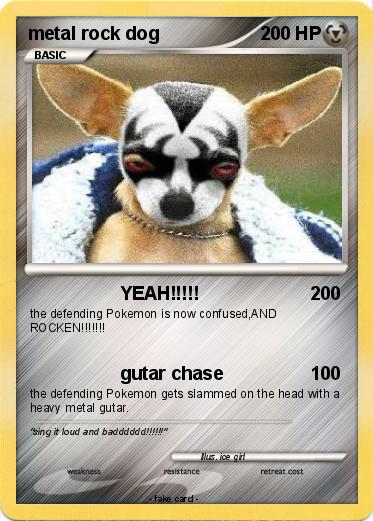 Pokemon metal rock dog