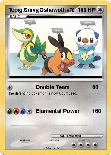 Pokemon Tepig,Snivy,Oshawott