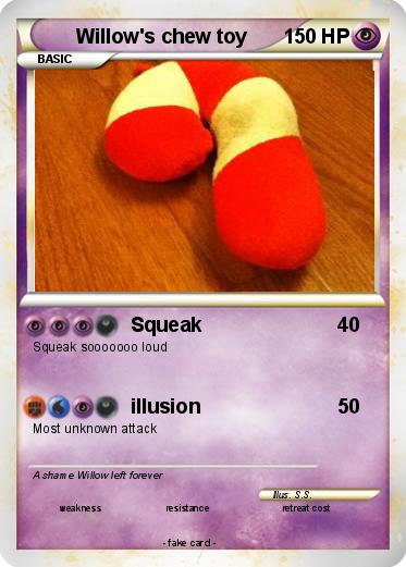 Pokemon Willow's chew toy