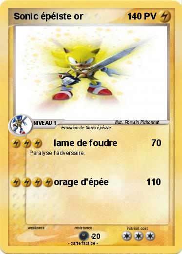 Pokemon Sonic épéiste or